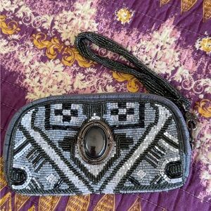Mary Frances Fully Beaded Women’s Wristlet Bag Made in India